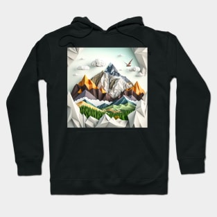 Origami mountains Hoodie